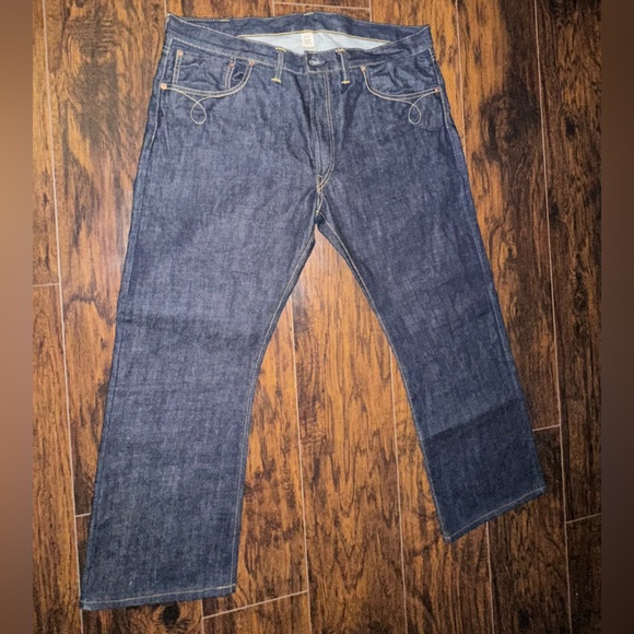 Double RL RRL made in USA salvedge denim slim boot cut dark wash Ralph Lauren - Picture 7 of 16
